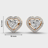Heart Cut Halo Stud Earrings Heart Cut Halo Stud Earrings