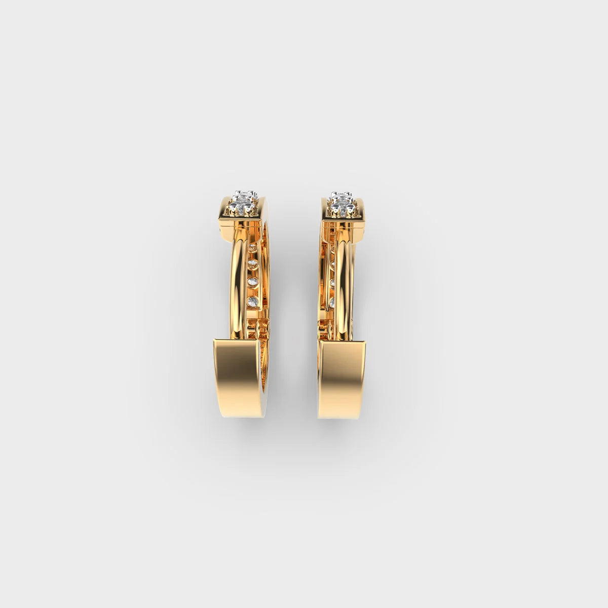 Lab Grown Diamonds Hoop Earrings. Lab Grown Diamonds Hoop Earrings.