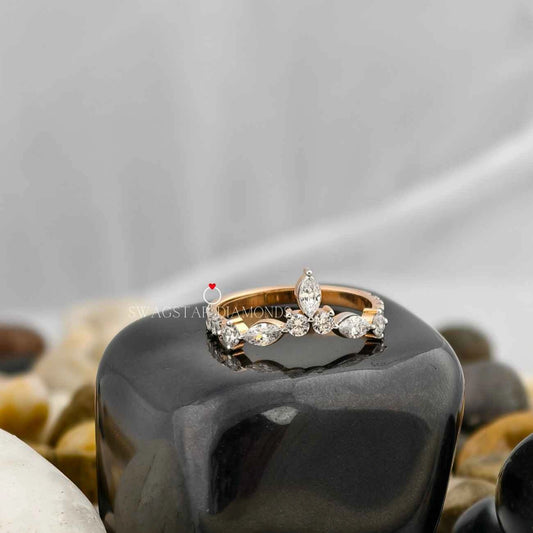 Marquise and Round Cut Band