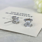 Round Cut C De Cartier Stud Earring Round Cut C De Cartier Stud Earring