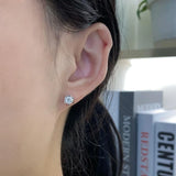 Round Cut Snowflake Stud Earrings Round Cut Snowflake Stud Earrings