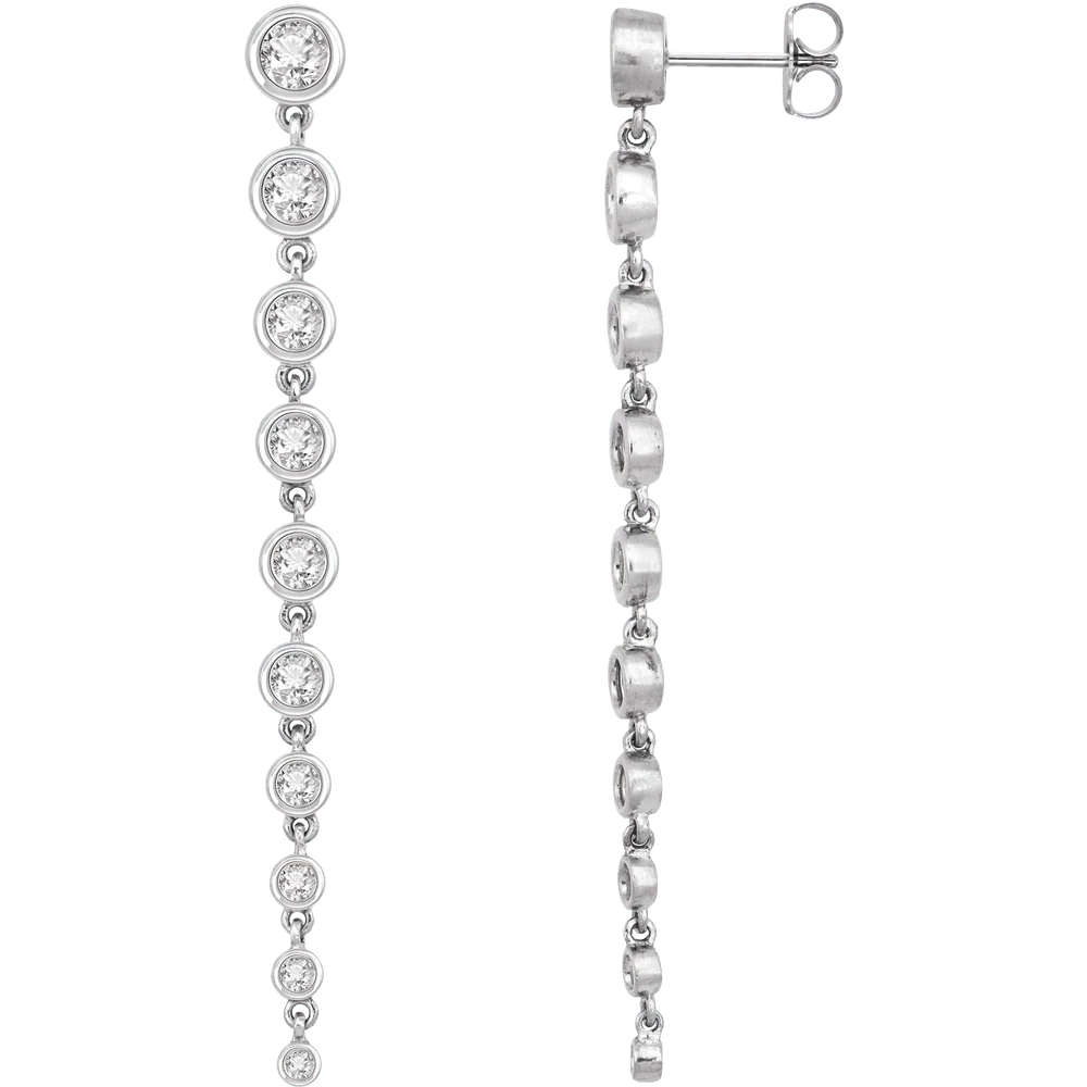 graduated diamond earrings graduated diamond earrings