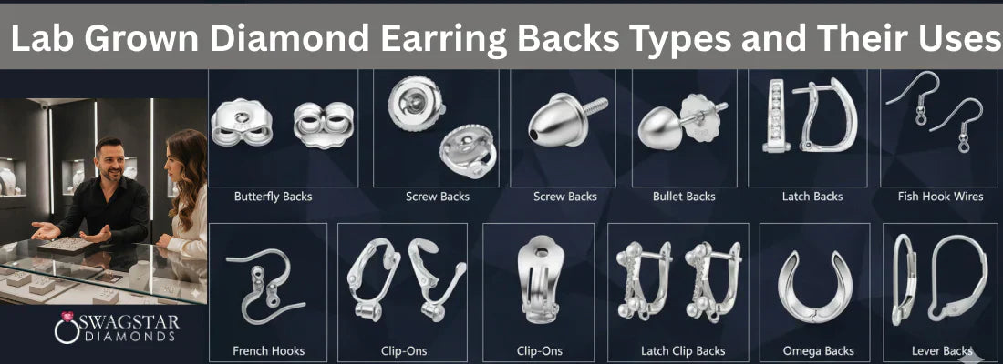 Lab Grown Diamond Earring Backs Types and Their Uses