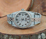 01-_199Arabic Dial Bust Down Moissanite Watches