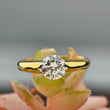 Round Modern Perfect Lab Grown Diamond Engagement Ring