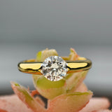 Round Modern Perfect Lab Grown Diamond Engagement Ring