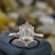 Emerald & Pear & Baguette & Round Lab Grown Diamond Engagement Ring