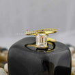 2 Carat Emerald Cut Lab Grown Diamond Double Shank Women Engagement Ring In 14K Yellow Gold