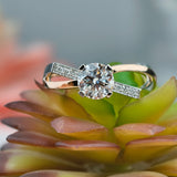 Round Delicate Real Lab Grown Diamond Engagement Ring