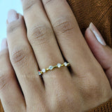 0.45CT Brilliant Round Cut Full Eternity Bubble Band For Her In 14K Yellow Gold