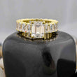 2 Carat Emerald Cut Lab Grown Diamond Full Eternity Band For Wedding & Engagement For Her