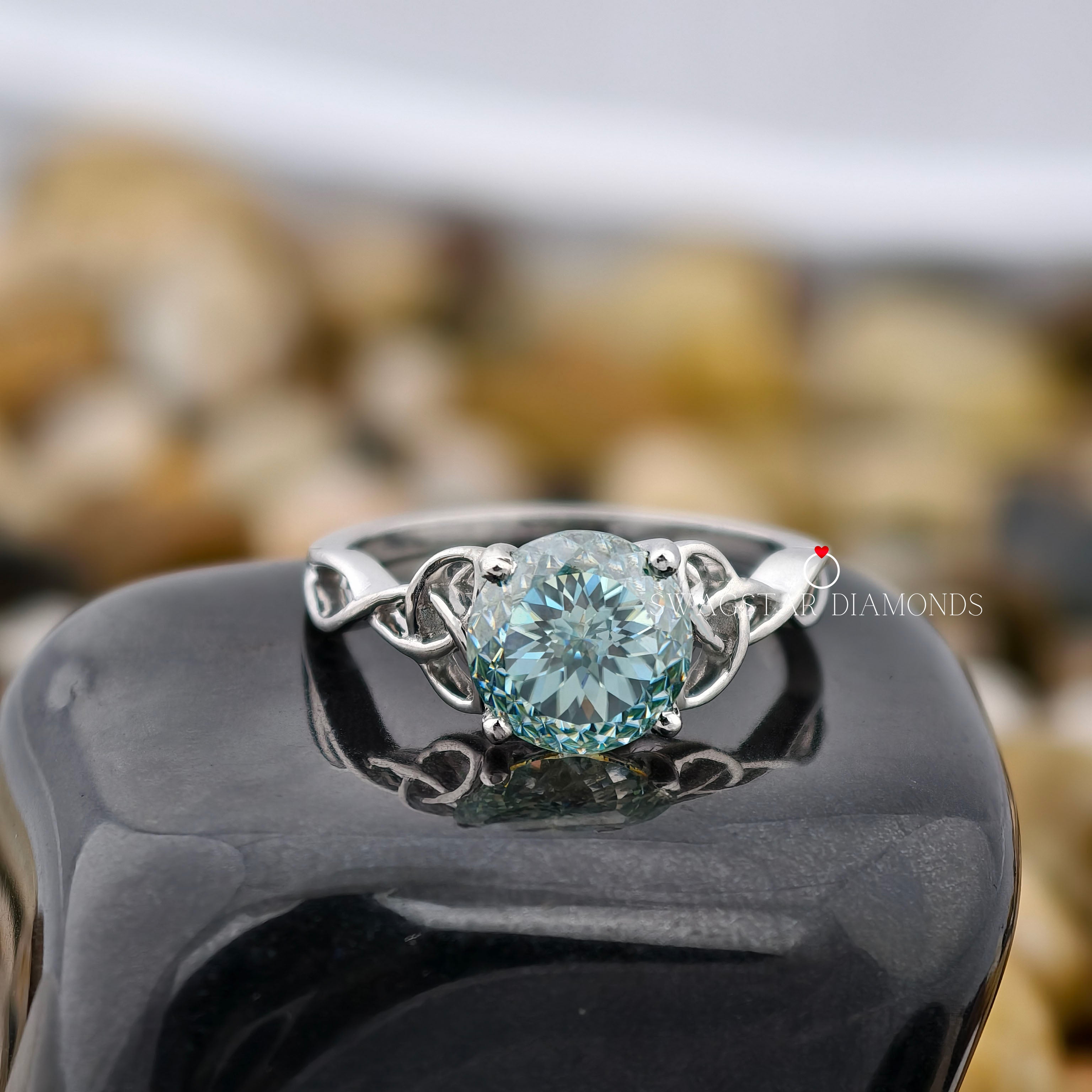 Portuguese Cut Engagement Ring Lab Grown Diamond