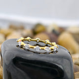 0.45CT Brilliant Round Cut Full Eternity Bubble Band For Her In 14K Yellow Gold