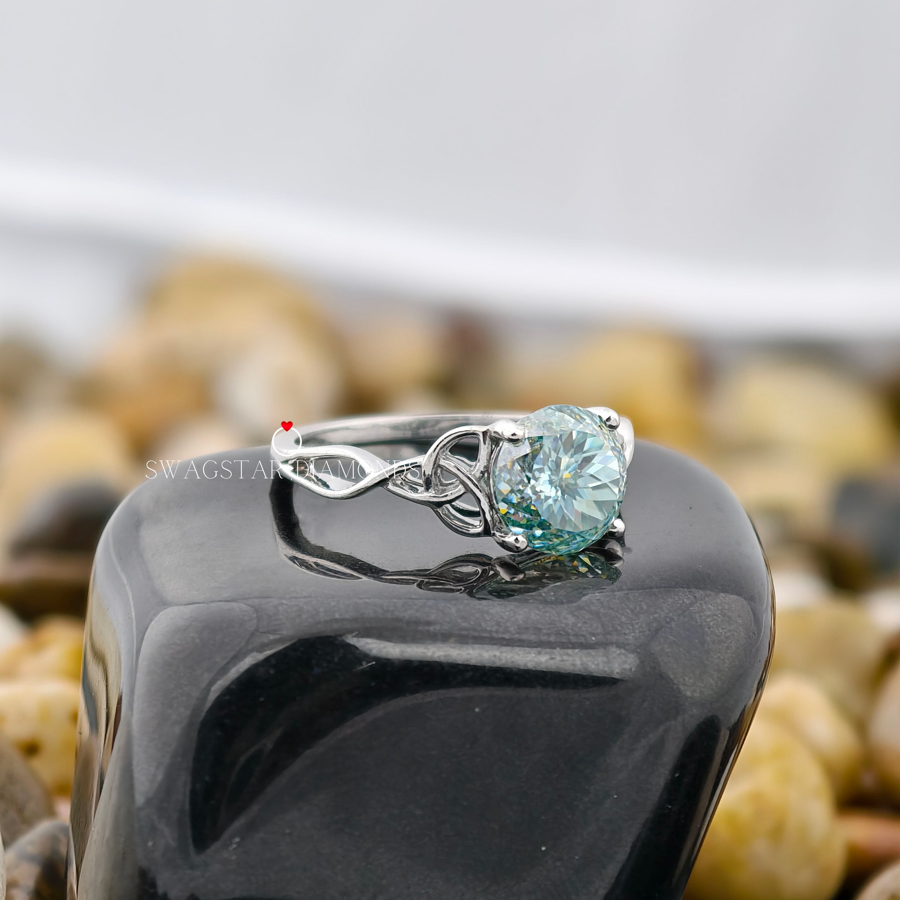 Portuguese Cut Engagement Ring Lab Grown Diamond