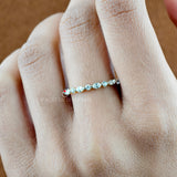 1.35CT Marquise Cut & Round Cut Full Eternity Moissanite Wedding Stackable Band For Her
