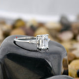 Emerald & Baguette Lab Grown Diamond Engagement Ring