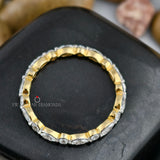 1.35CT Marquise Cut & Round Cut Full Eternity Moissanite Wedding Stackable Band For Her