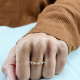 0.45CT Brilliant Round Cut Full Eternity Bubble Band For Her In 14K Yellow Gold