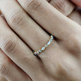 1.35CT Marquise Cut & Round Cut Full Eternity Moissanite Wedding Stackable Band For Her