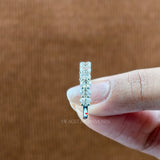 1.65 Oval Cut Lab Grown Diamond Half Eternity Wedding Engagement Ring For Her