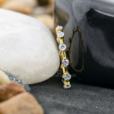 0.45CT Brilliant Round Cut Full Eternity Bubble Band For Her In 14K Yellow Gold
