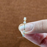 0.45CT Brilliant Round Cut Full Eternity Bubble Band For Her In 14K Yellow Gold