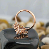 2 Carat Marquise Cut Lab Grown Diamond Side Round Cut Three Stone Women Engagement Ring