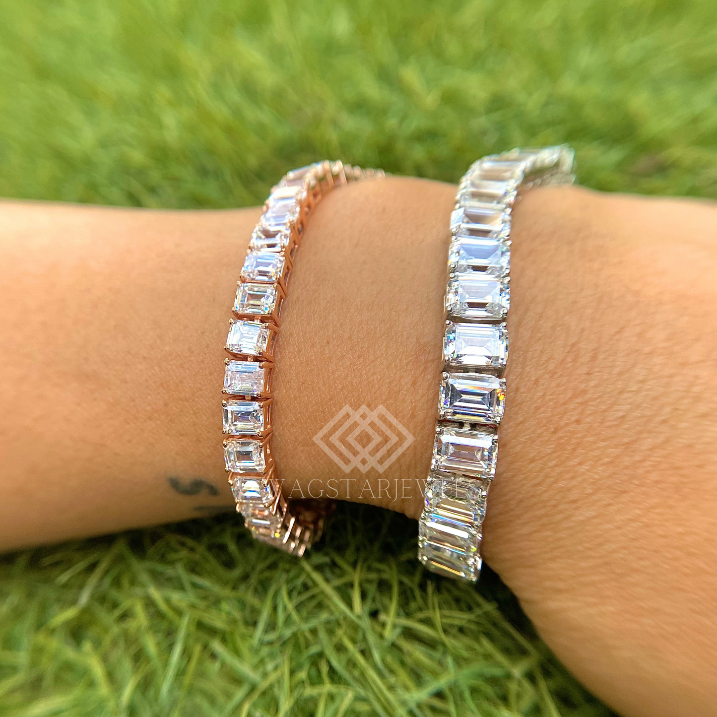 Dual Diamond Bracelet With Lab-Grown & Natural Diamonds, Jewelry By Leading Manufacturer From Swagstar, Surat. Explore Wedding, Engagement, Eternity Rings,  Earring & Studs, Bracelets In 10k, 14k, & 18k Gold Varieties, Including White, Yellow, Rose Gold.