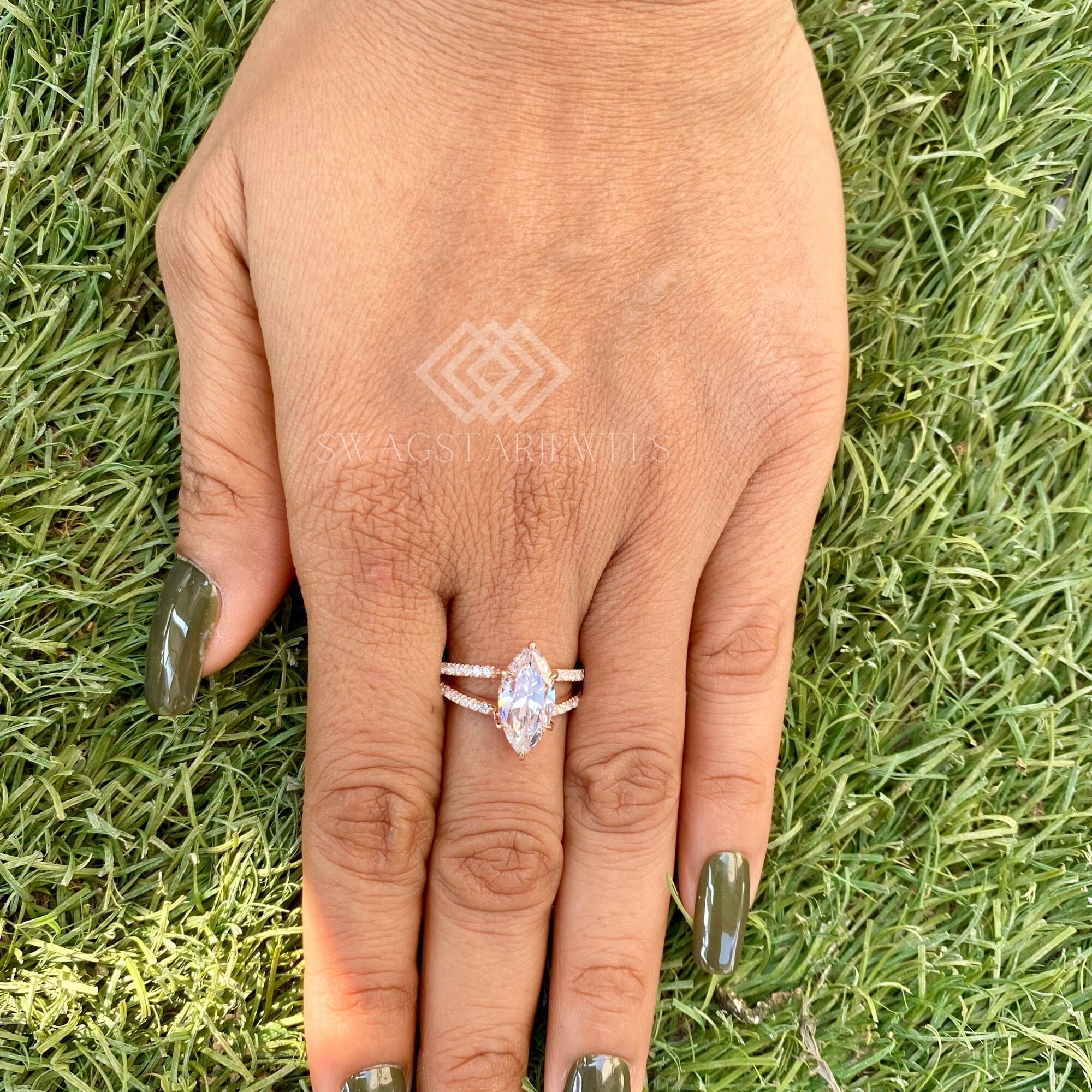 14K Gold Anniversary Wedding Proposal Ring