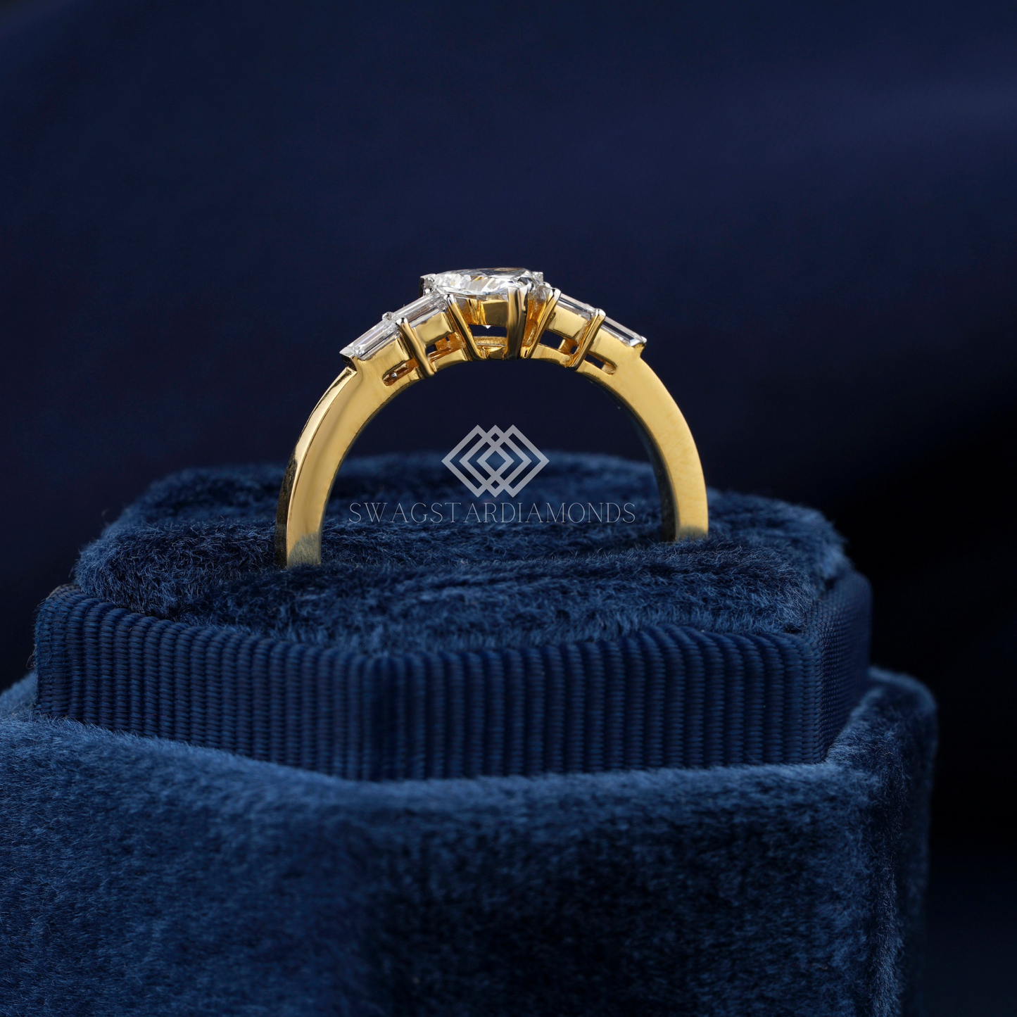 Trillion diamond Ring Gift for Her