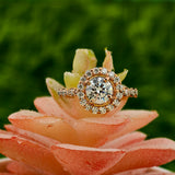 Round Modern Real Lab Grown Diamond Engagement Ring