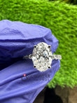 2.50 Ct Oval Lab Grown Diamond Hidden Halo Ring