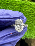 2.50 Ct Oval Lab Grown Diamond Hidden Halo Ring