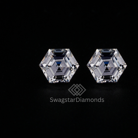 Hexagon Shape Diamonds With Lab-Grown & Natural Diamonds, Jewelry By Leading Manufacturer From Swagstar, Surat. Explore Wedding, Engagement, Eternity Rings, Earring & Studs, Bracelets In 10k, 14k, & 18k Gold Varieties, Including White, Yellow, Rose Gold.