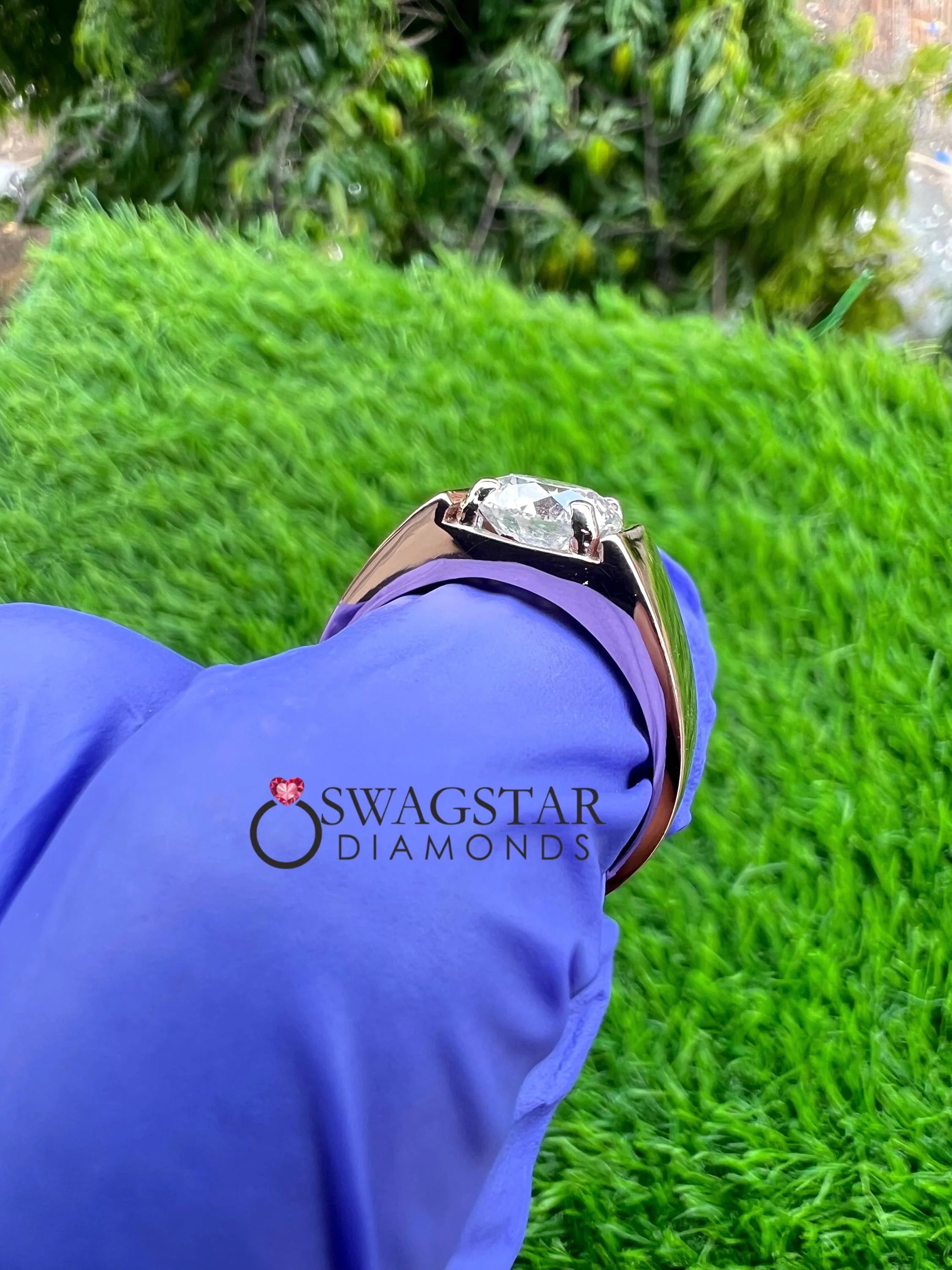 2CT Round Mens Engagement Ring