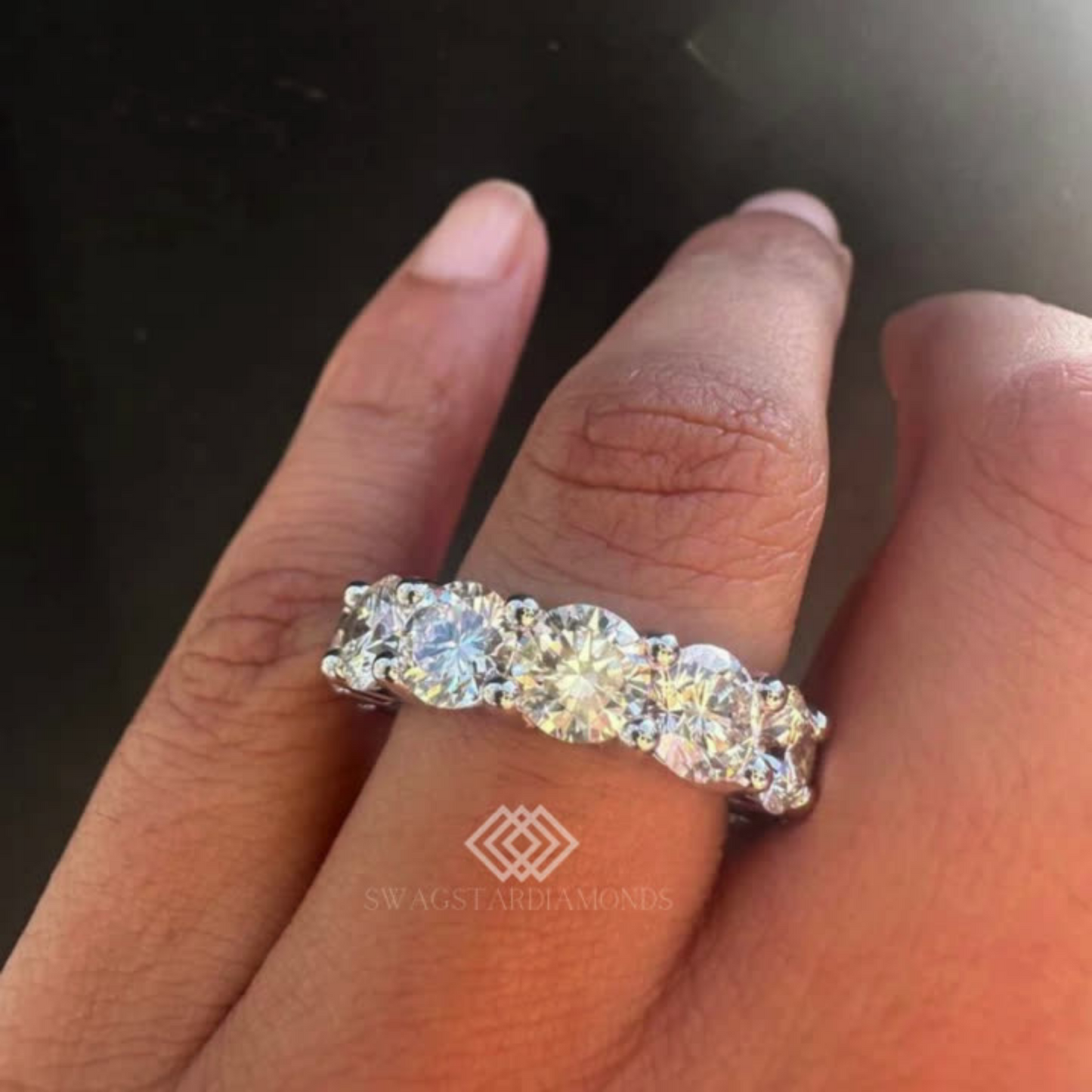 Round Eternity With Lab-Grown & Natural Diamonds, Jewelry By Leading Manufacturer From Swagstar, Surat. Explore Wedding, Engagement, Eternity Rings,  Earring & Studs, Bracelets In 10k, 14k, & 18k Gold Varieties, Including White, Yellow, Rose Gold.