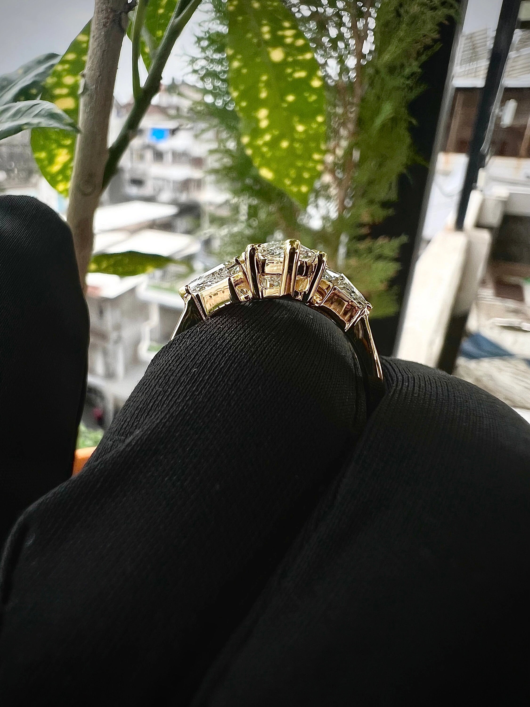 2 CT Marquise Cut Three Stone Ring