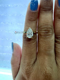 2 CT Pear Cut Lab Grown Diamond Solitaire Ring