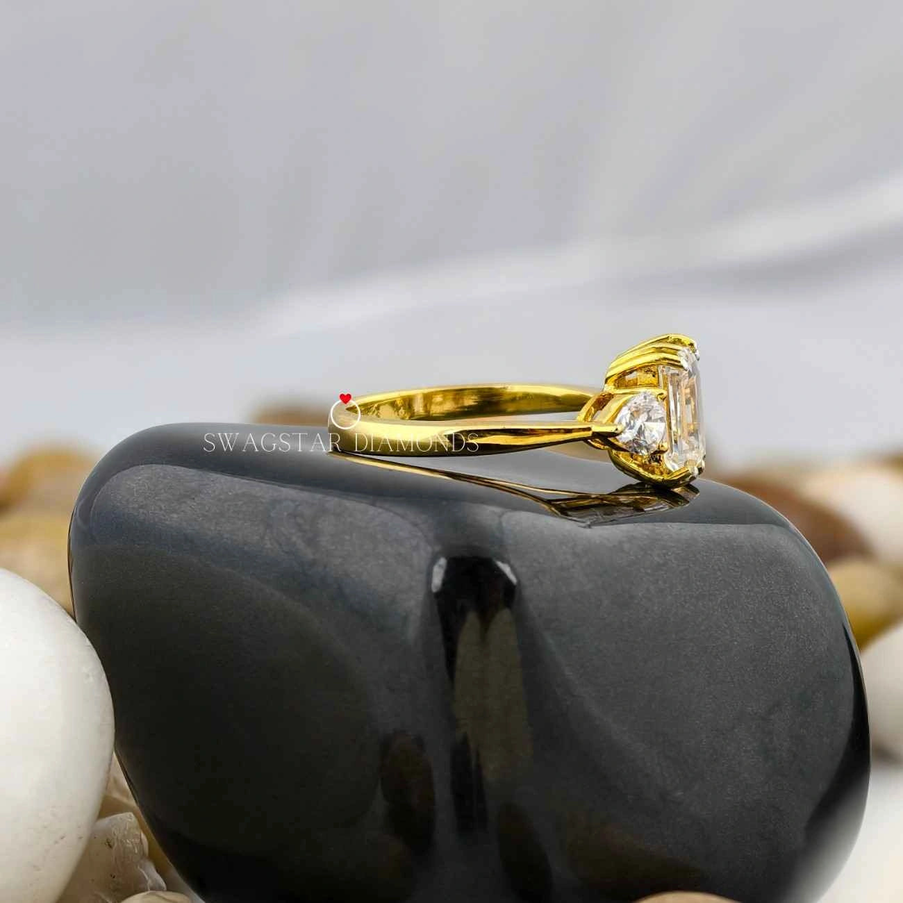 2 Carat Emerald Cut Lab Grown Diamond Ring