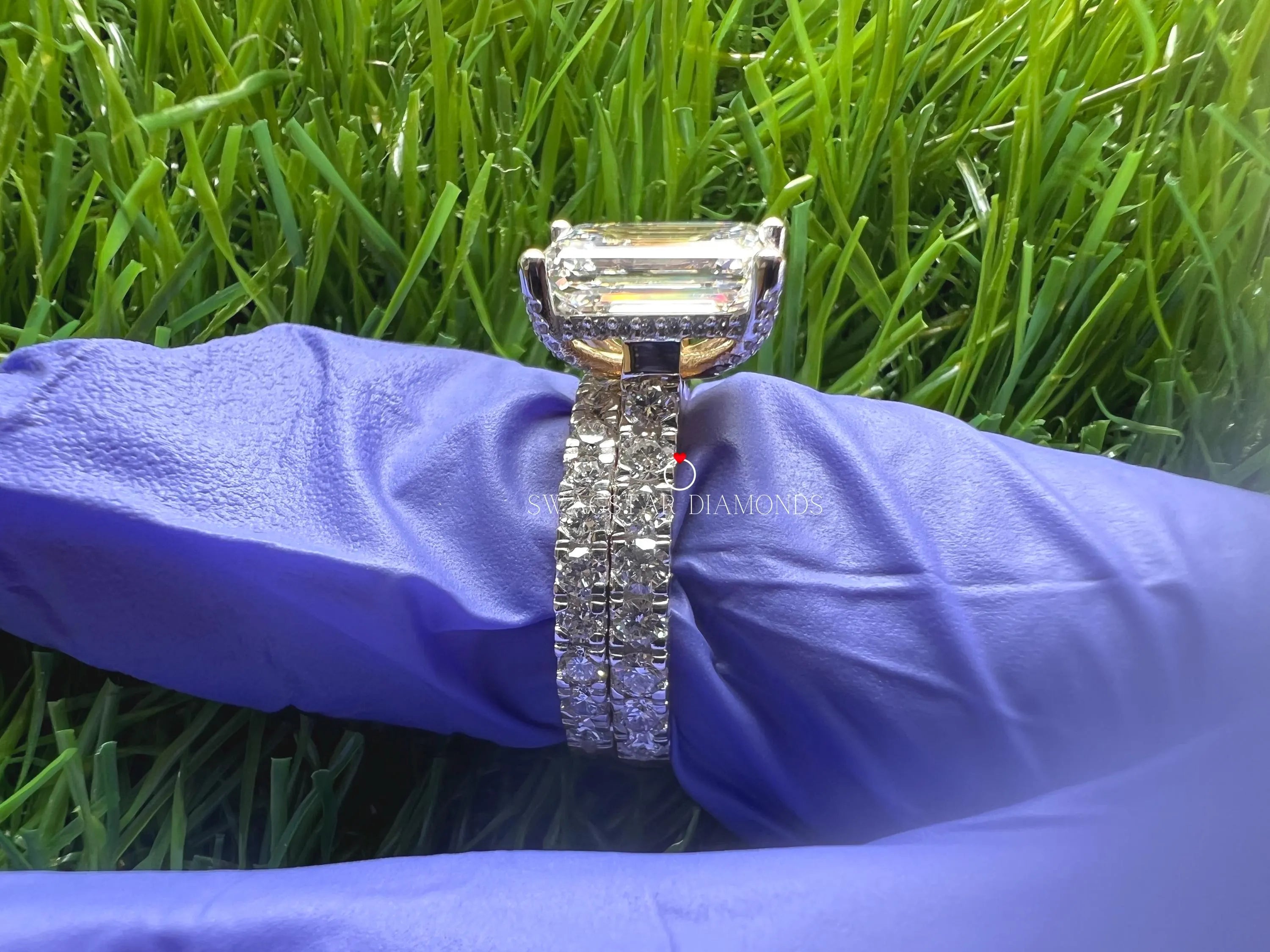 2 Carat Emerald Cut Wedding Band