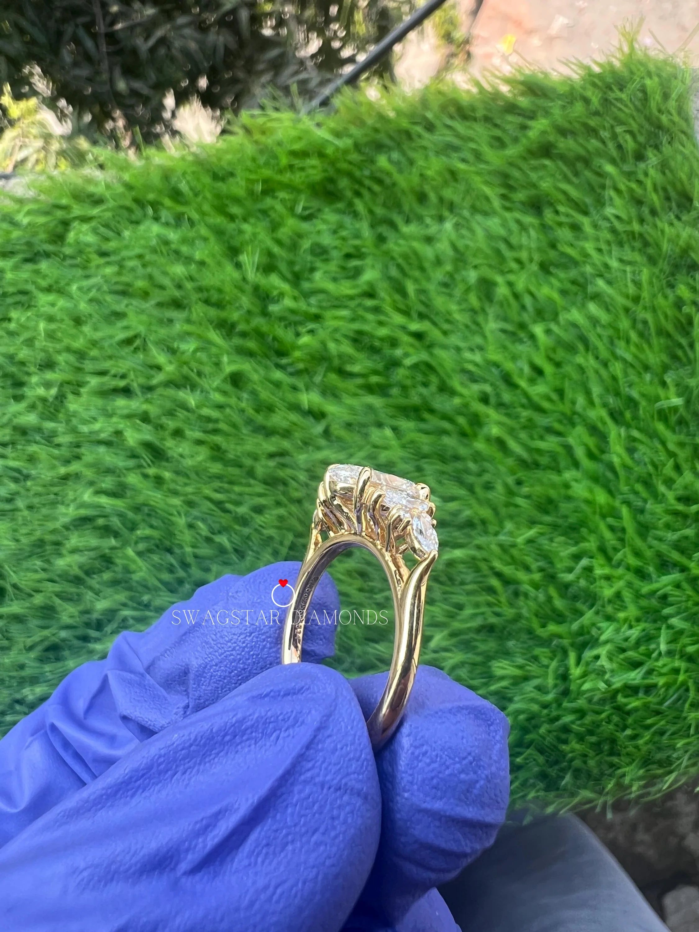 2 Carat Oval Cut Lab Diamond Ring..