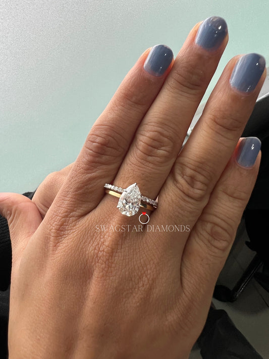 2 Carat Pear Cut Bridal Ring