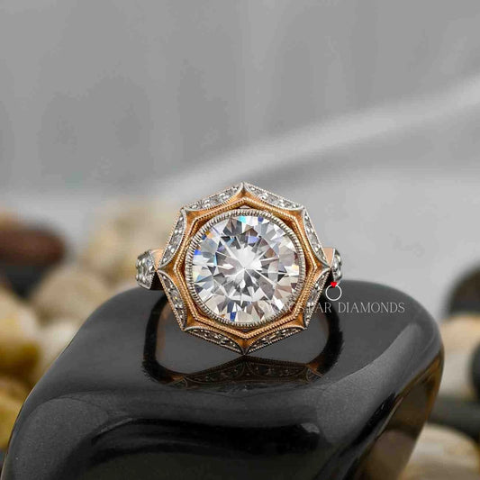 2 Carat Round Cut Halo Ring