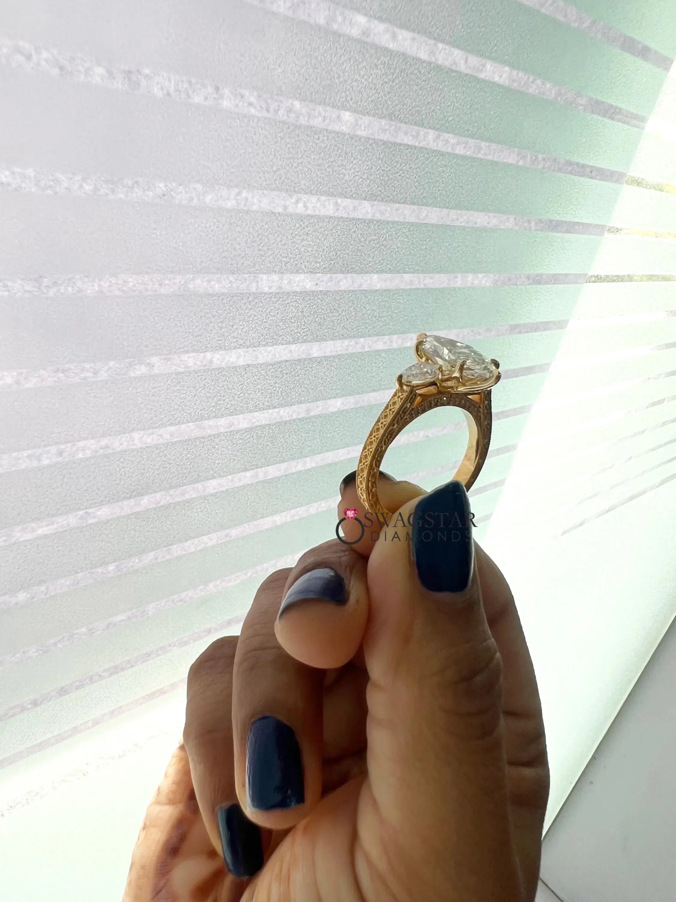 3.00 CT Marquise Cut Lab Grown Diamond Ring