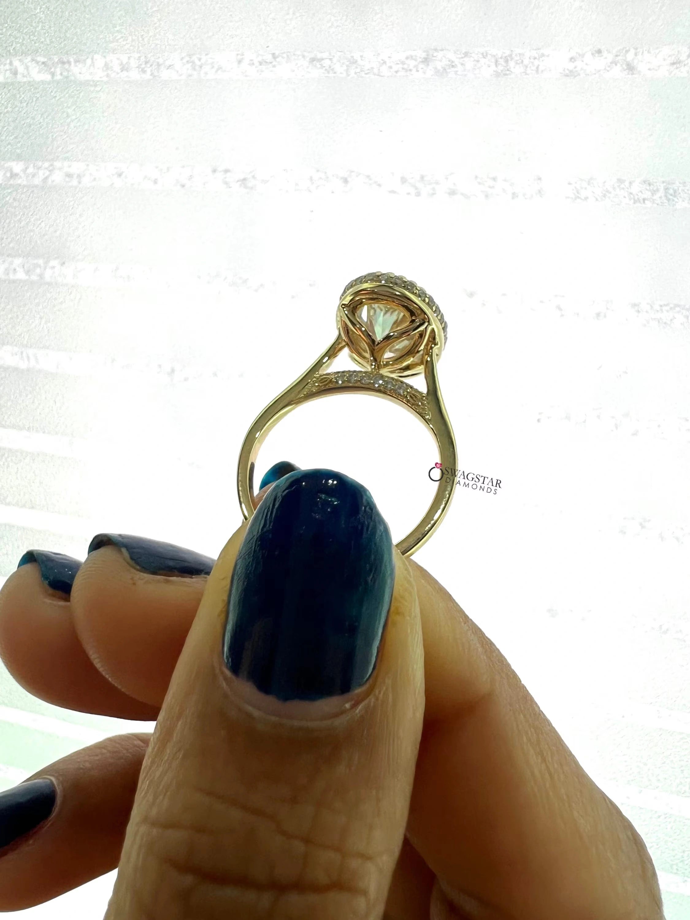 3.00 CT Oval Cut Lab Diamond Ring