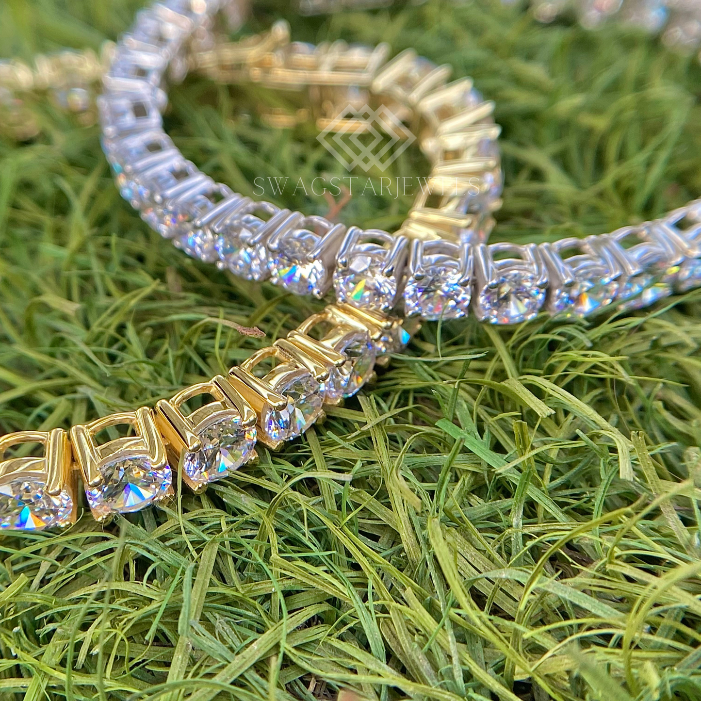 Dual Bracelet With Lab-Grown & Natural Diamonds, Jewelry By Leading Manufacturer From Swagstar, Surat. Explore Wedding, Engagement, Eternity Rings,  Earring & Studs, Bracelets In 10k, 14k, & 18k Gold Varieties, Including White, Yellow, Rose Gold.