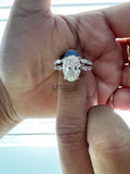 3 CT Oval Cut Bridal Set Wedding Ring