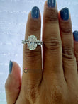 3 CT Oval Cut Lab Diamond Wedding Ring