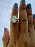3 CT Oval Cut Lab Diamond Wedding Ring