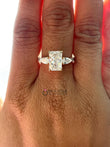 3 CT Radiant Cut Lab Diamond Ring.